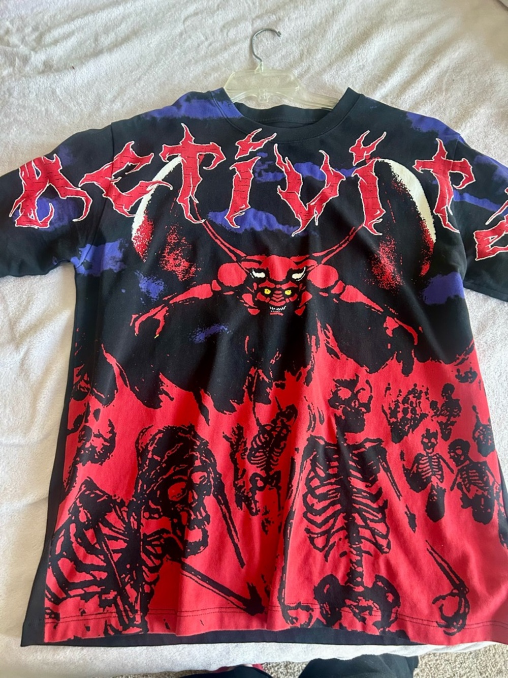 Red & Black Scary Devil Graphic Tee